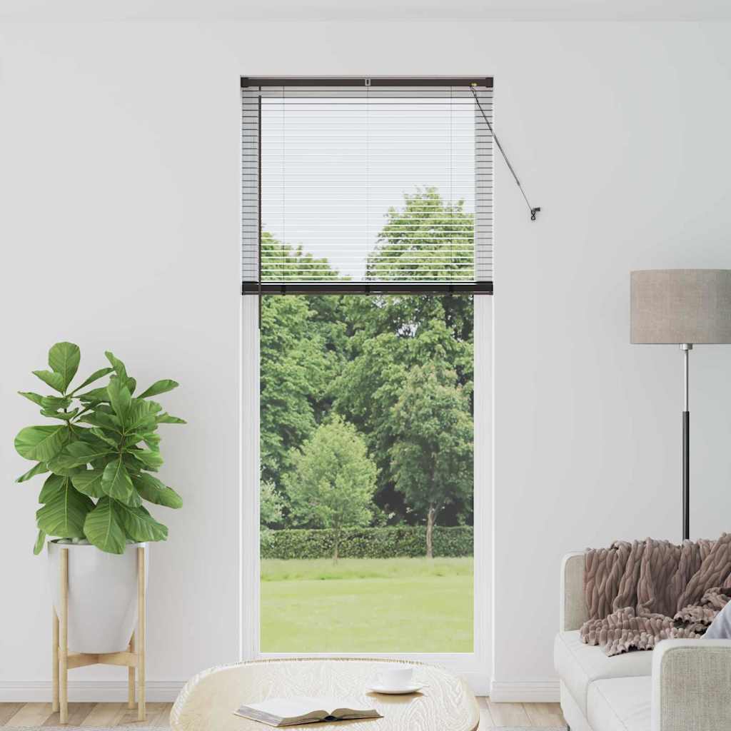 vidaXL Persiana veneciana Negro 220 x 95 cm 25 mm Aluminio