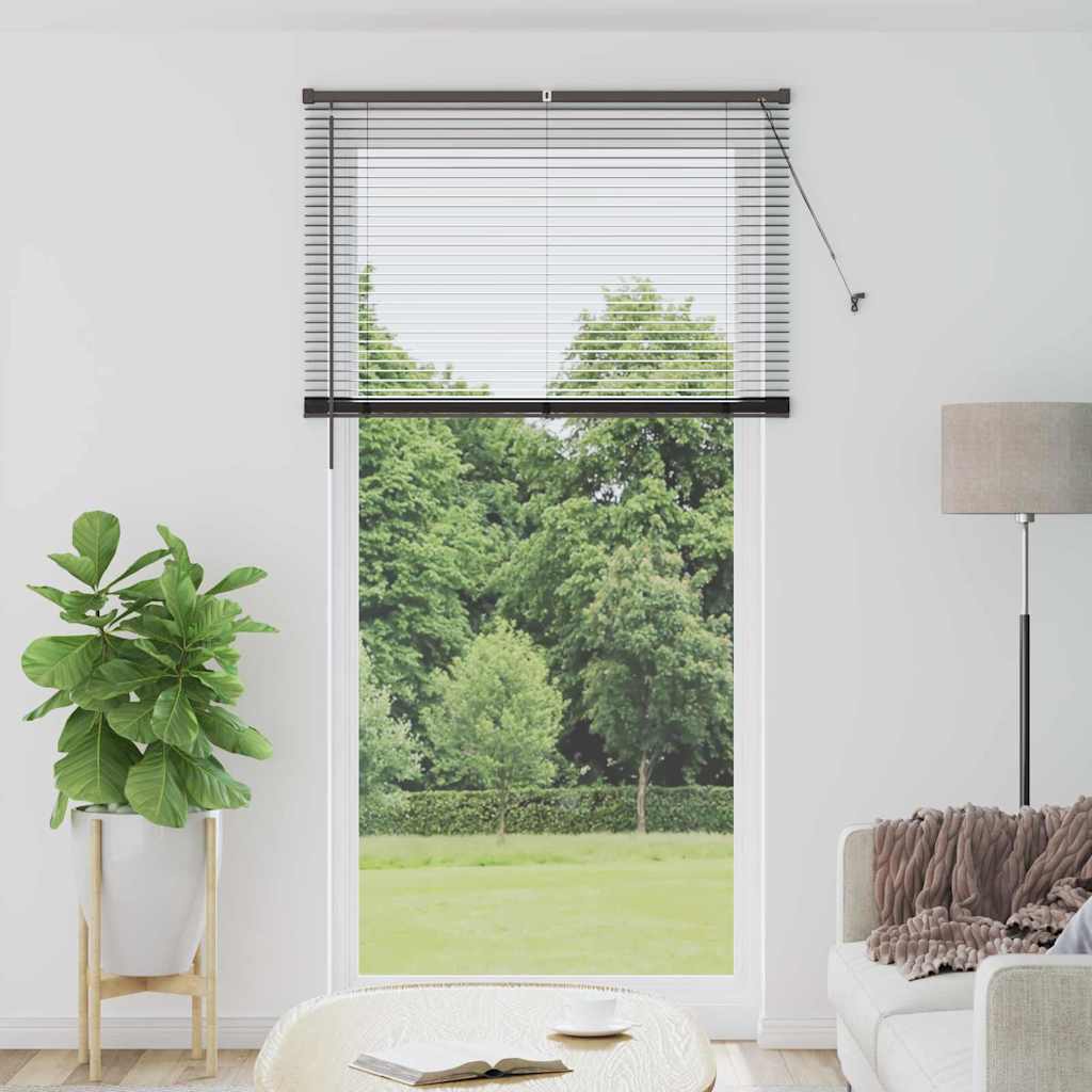 vidaXL Persiana veneciana Negro 220 x 115 cm 25 mm Aluminio