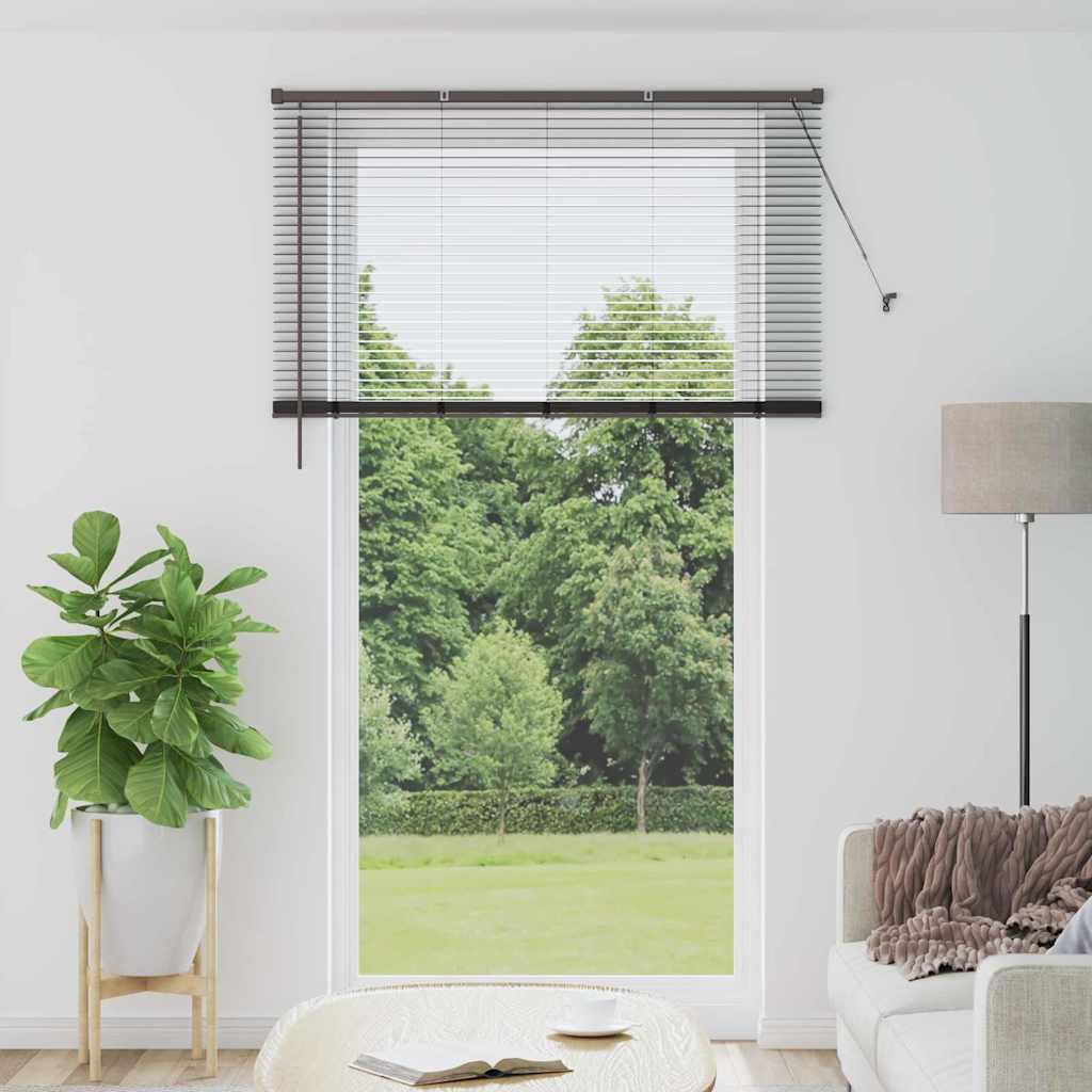 vidaXL Persiana veneciana Negro 220 x 130 cm 25 mm Aluminio