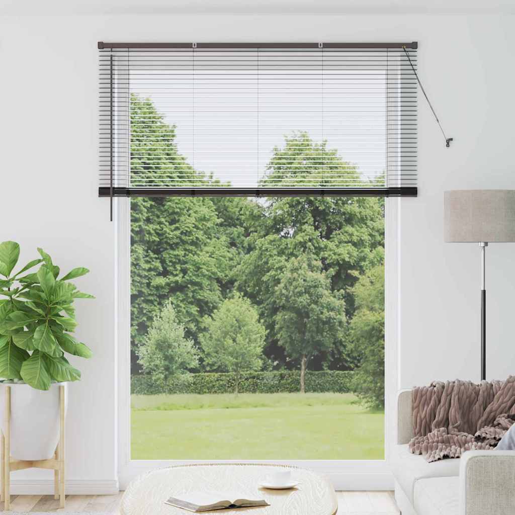 vidaXL Persiana veneciana Negro 220 x 155 cm 25 mm Aluminio