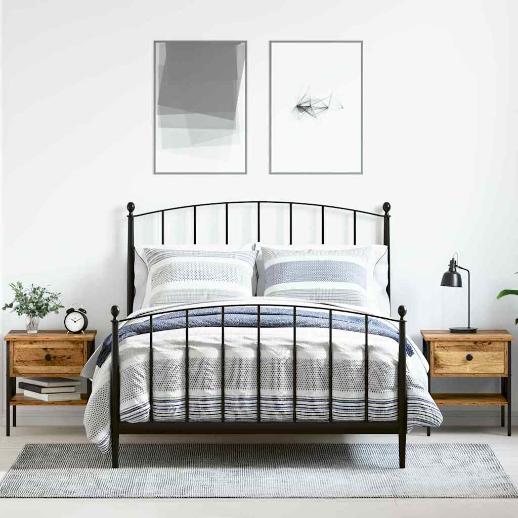 vidaXL Armario de Noche 2 uds. Madera vieja 40 x 42 x 45 cm