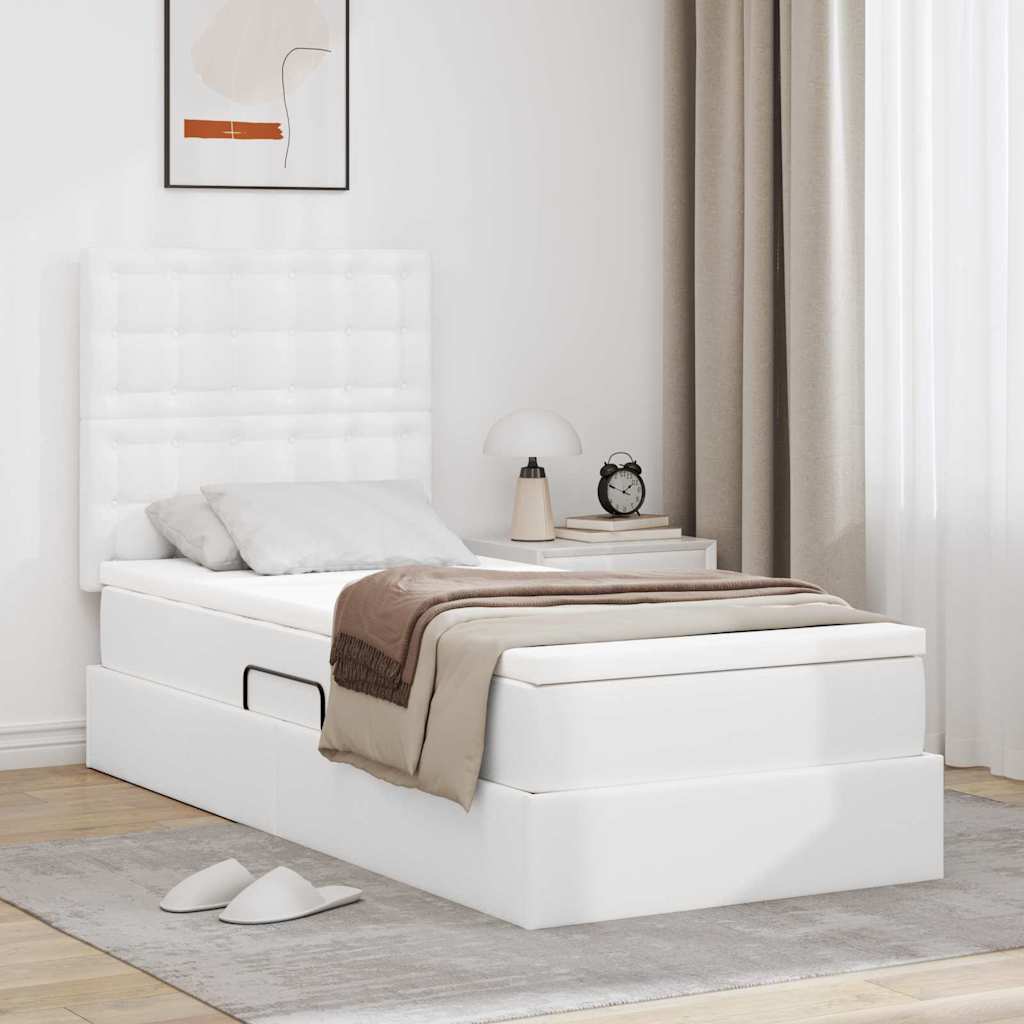 vidaXL Cama con almacenamiento Puro 100 x 200 cm Cuero sintético