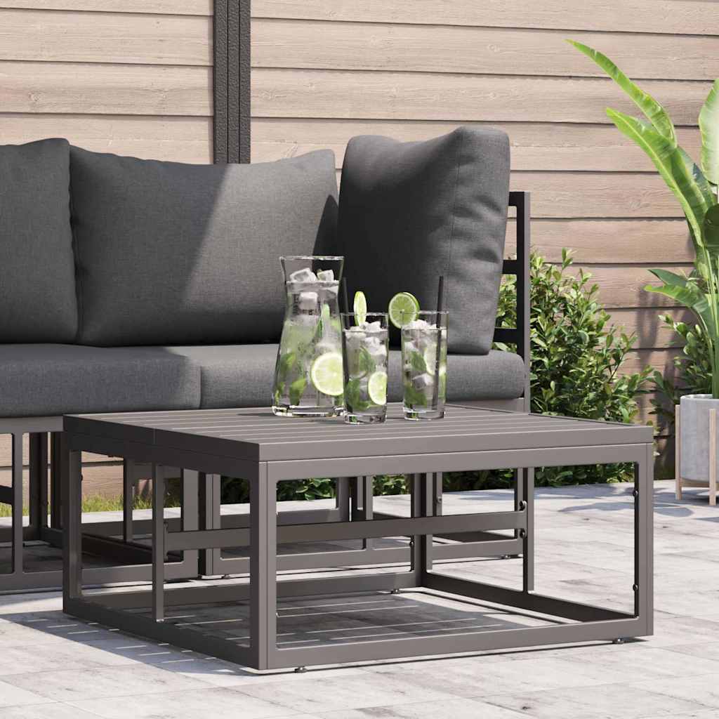 vidaXL Muebles de Exterior Metal Negro 70 x 70 x 32 cm