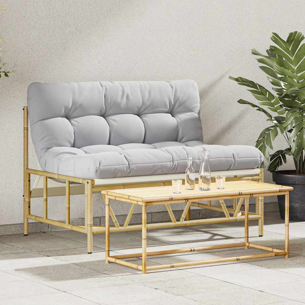 vidaXL Asientos de exterior Gris claro 110 x 74,5 x 71 cm Acero