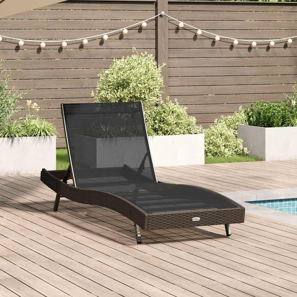 vidaXL Tumbona 197 x 70 x 82 cm ratán sintético