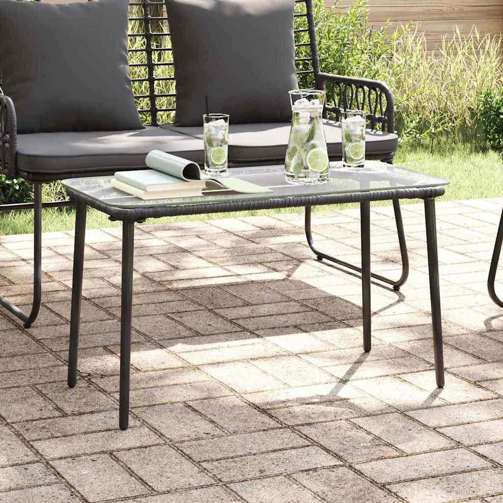 vidaXL Mesa de Jardín Negro 80 x 40 x 45 cm ratán sintético