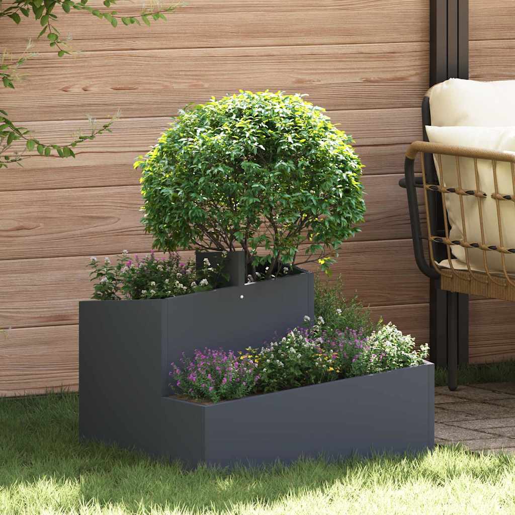 vidaXL Macetero de Jardín Gris antracita 60 x 60 x 50 cm
