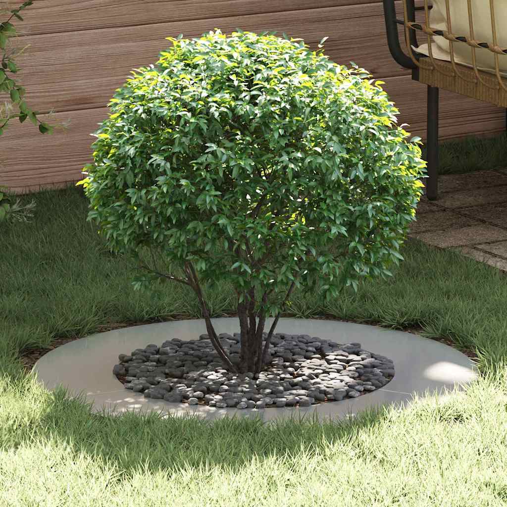vidaXL adecuado para Anillos de Árbol Plano 5 uds. Plateado Ø50/80 cm