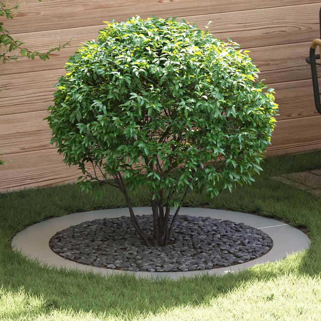 vidaXL adecuado para Anillos de Árbol Plano 5 uds. Plateado Ø90/120 cm