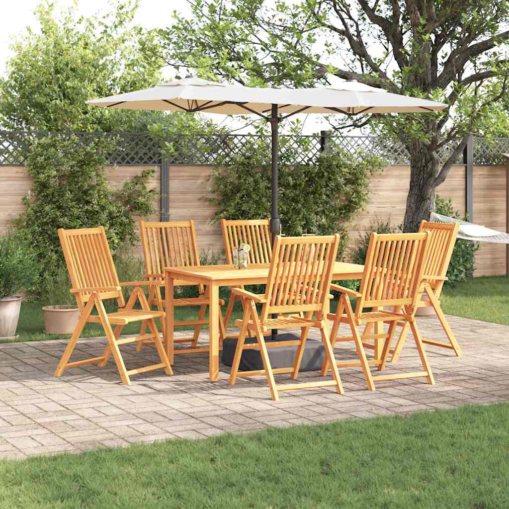 vidaXL Conjunto de Comedor de Jardín 7 uds. Marrón