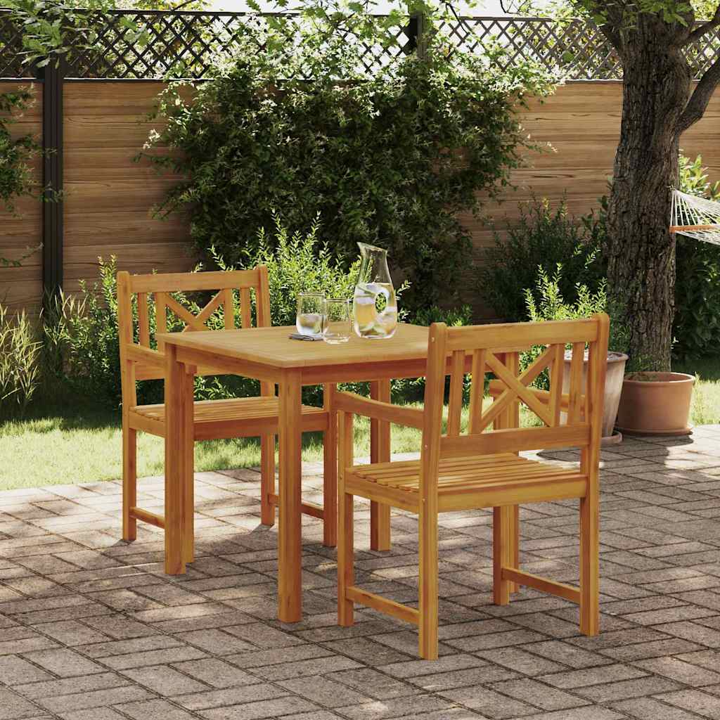 vidaXL Conjunto de Comedor de Jardín 3 uds. Marrón
