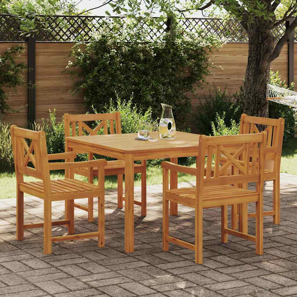 vidaXL Conjunto de Comedor de Jardín 5 uds. Marrón