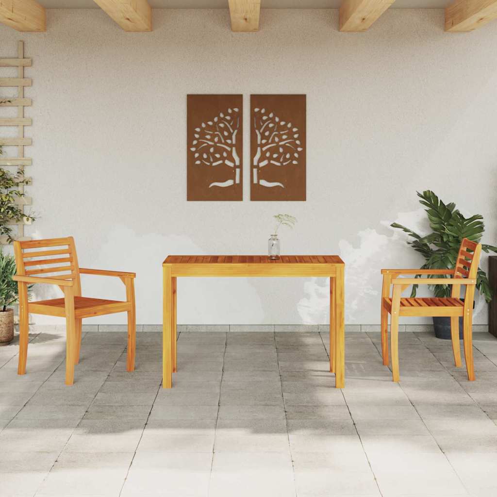 vidaXL Conjunto de Comedor de Jardín 3 uds. Marrón