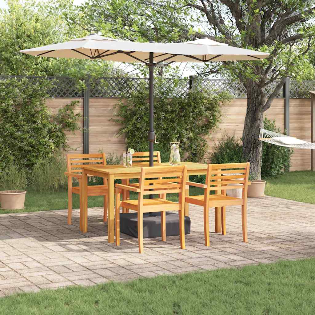 vidaXL Conjunto de Comedor de Jardín 5 uds. Marrón