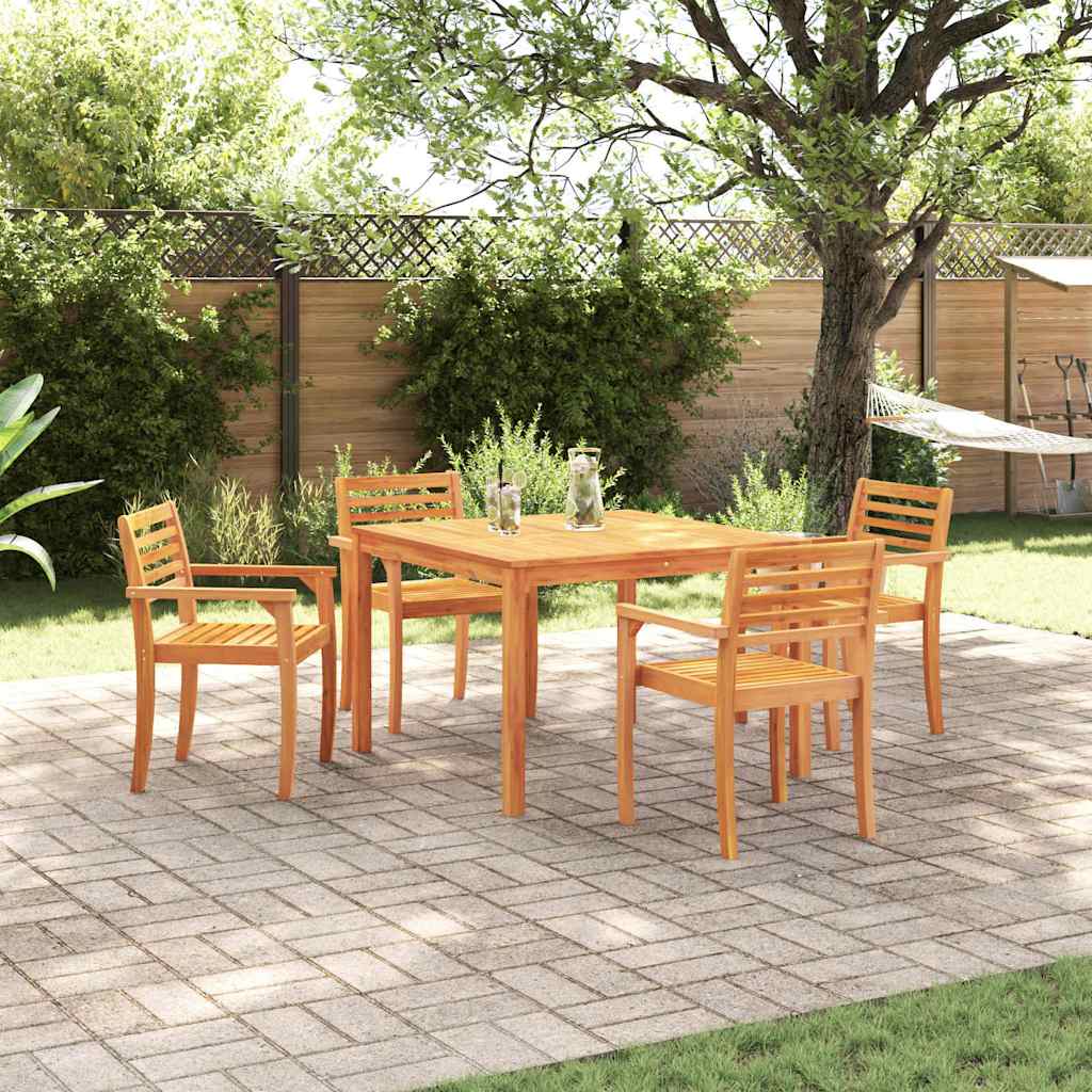 vidaXL Conjunto de Comedor de Jardín 5 uds. Marrón