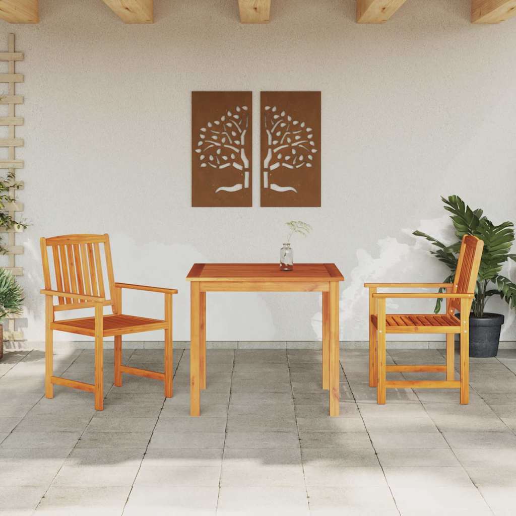 vidaXL Conjunto de Comedor de Jardín 3 uds. Marrón