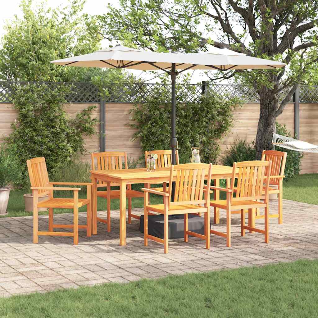 vidaXL Conjunto de Comedor de Jardín 7 uds. Marrón