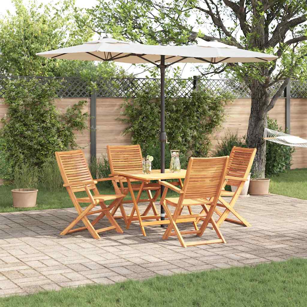 vidaXL Conjunto de Comedor de Jardín 5 uds. Marrón