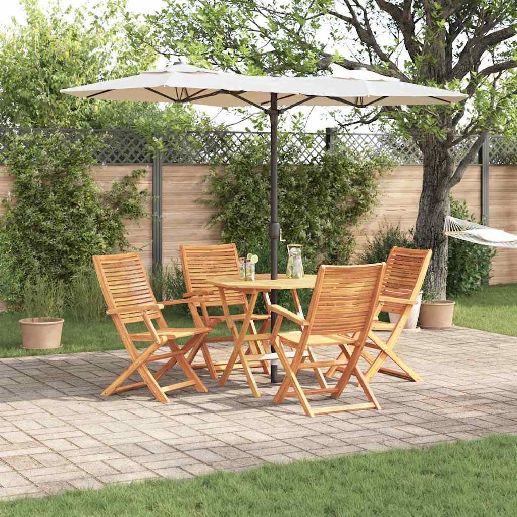 vidaXL Conjunto de Comedor de Jardín 5 uds. Marrón