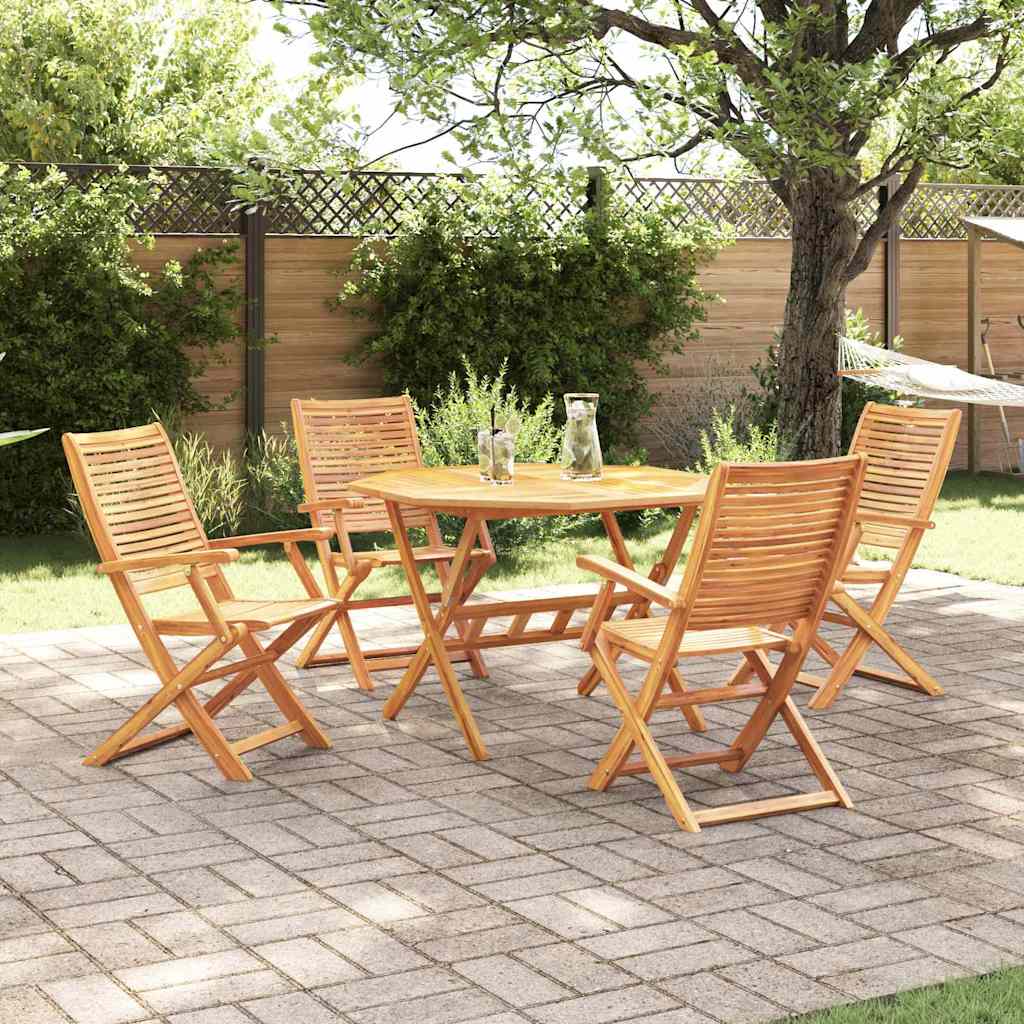 vidaXL Conjunto de Comedor de Jardín 5 uds. Marrón