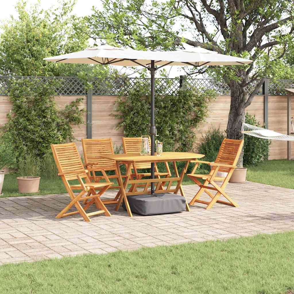vidaXL Conjunto de Comedor de Jardín 5 uds. Marrón