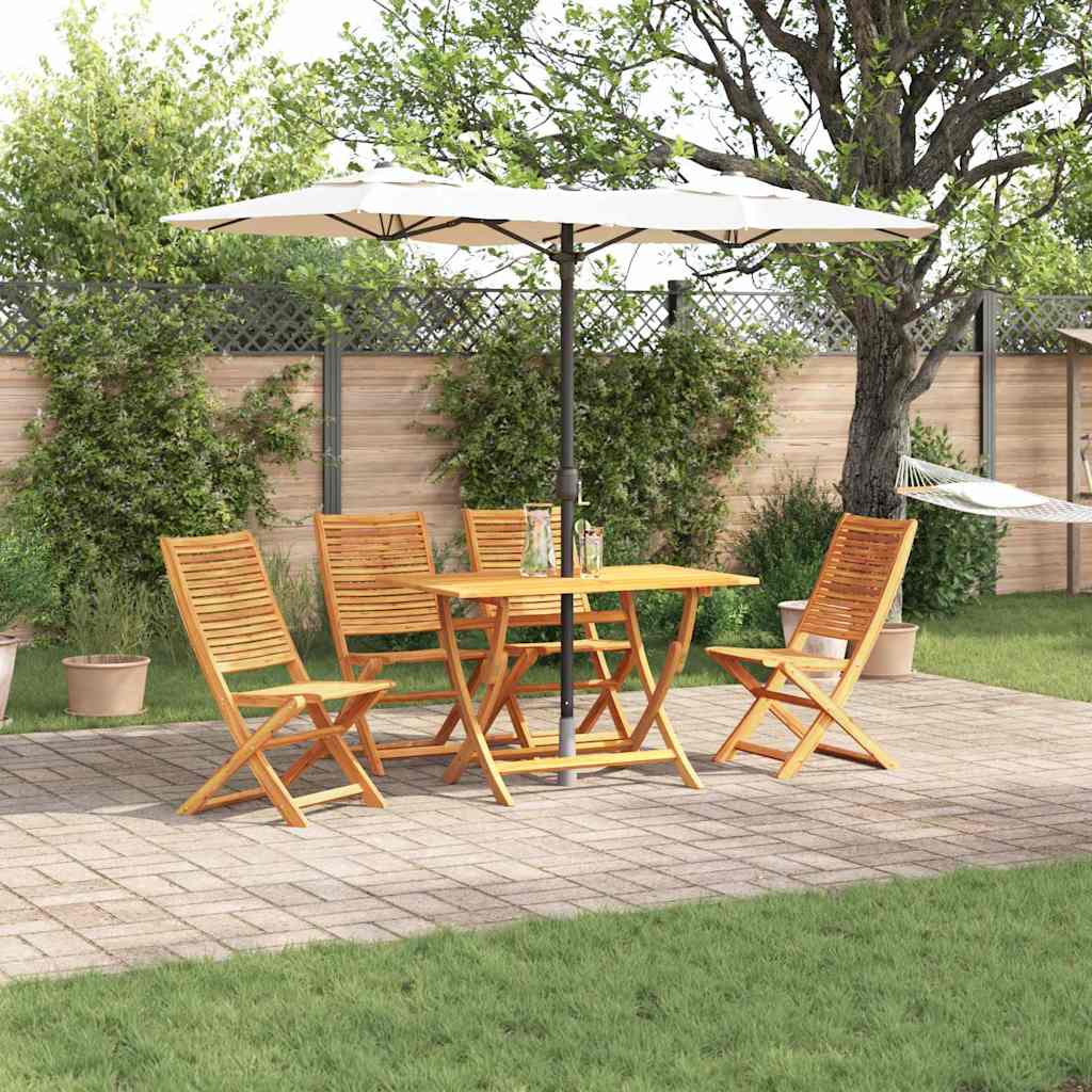 vidaXL Conjunto de Comedor de Jardín 5 uds. Marrón