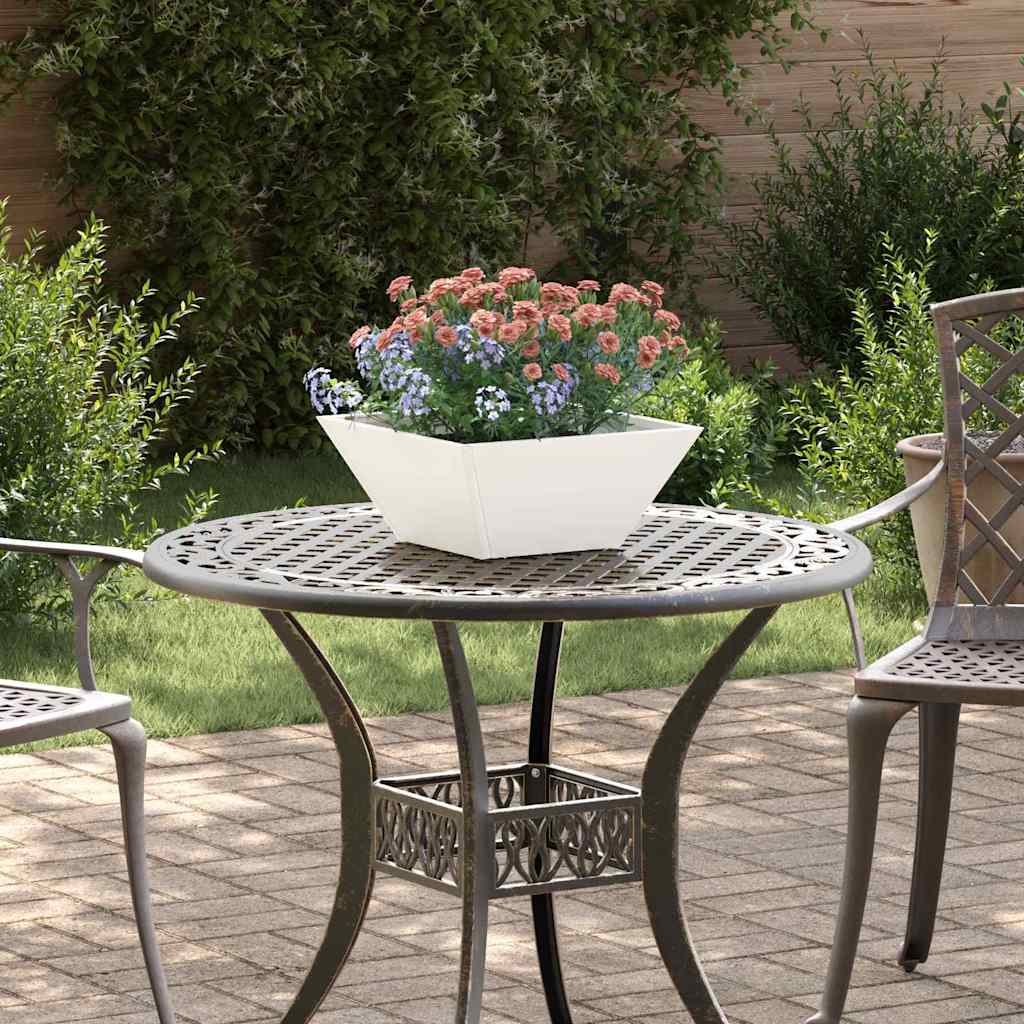 vidaXL Macetero de Jardín 5 uds. Blanco 35 x 35 x 15 cm