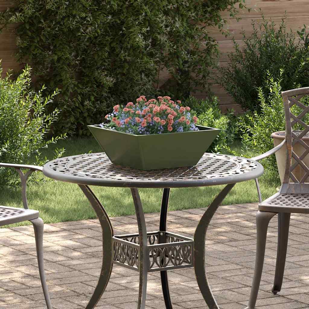 vidaXL Macetero de Jardín 5 uds. Verde oliva 40 x 40 x 15 cm