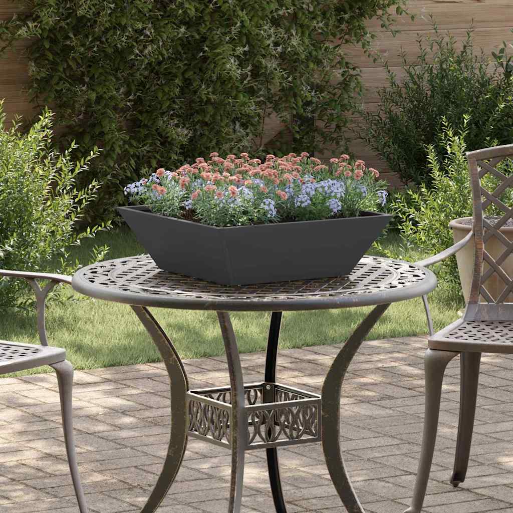 vidaXL Macetero de Jardín 5 uds. Negro 50 x 50 x 15 cm