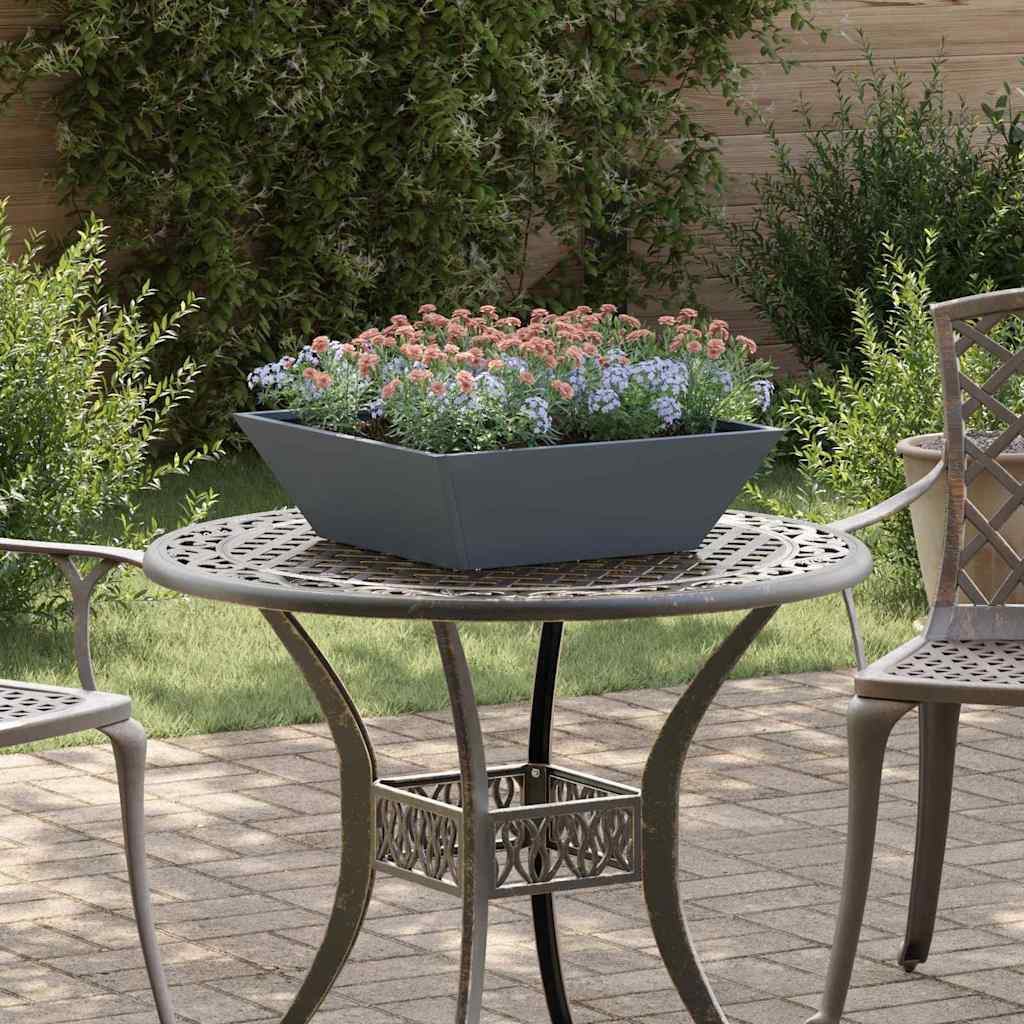 vidaXL Macetero de Jardín 5 uds. Gris antracita 50 x 50 x 15 cm