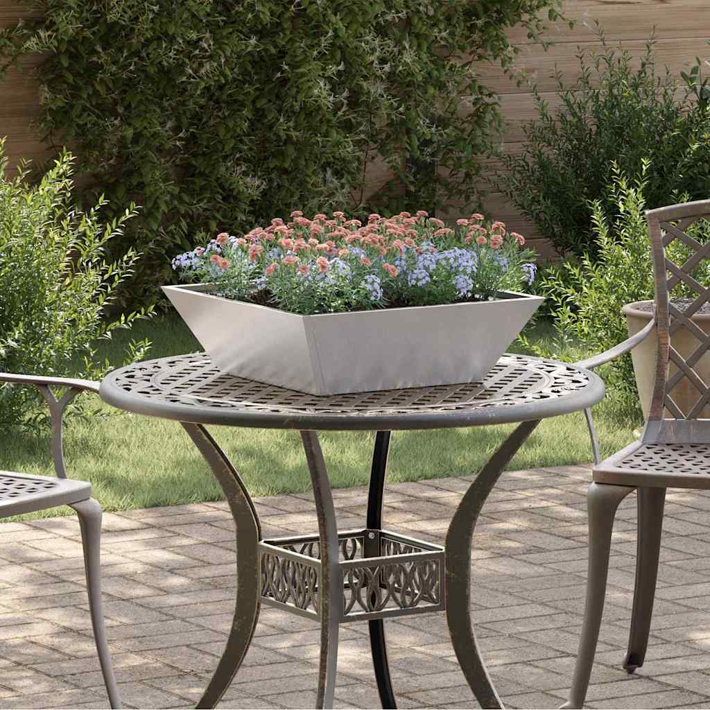 vidaXL Macetero de Jardín 5 uds. Plateado 50 x 50 x 15 cm