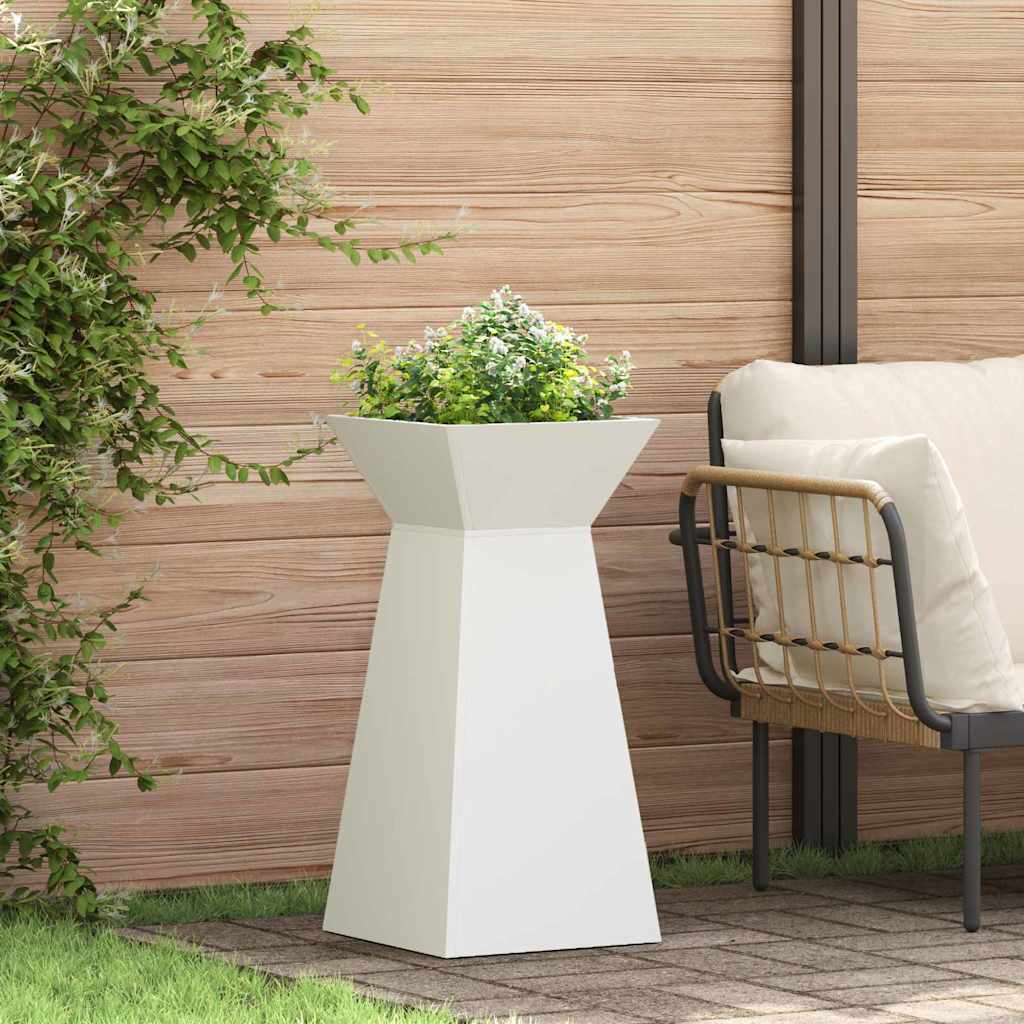 vidaXL Maceta Pilar 2 uds. Blanco 35 x 35 x 73 cm