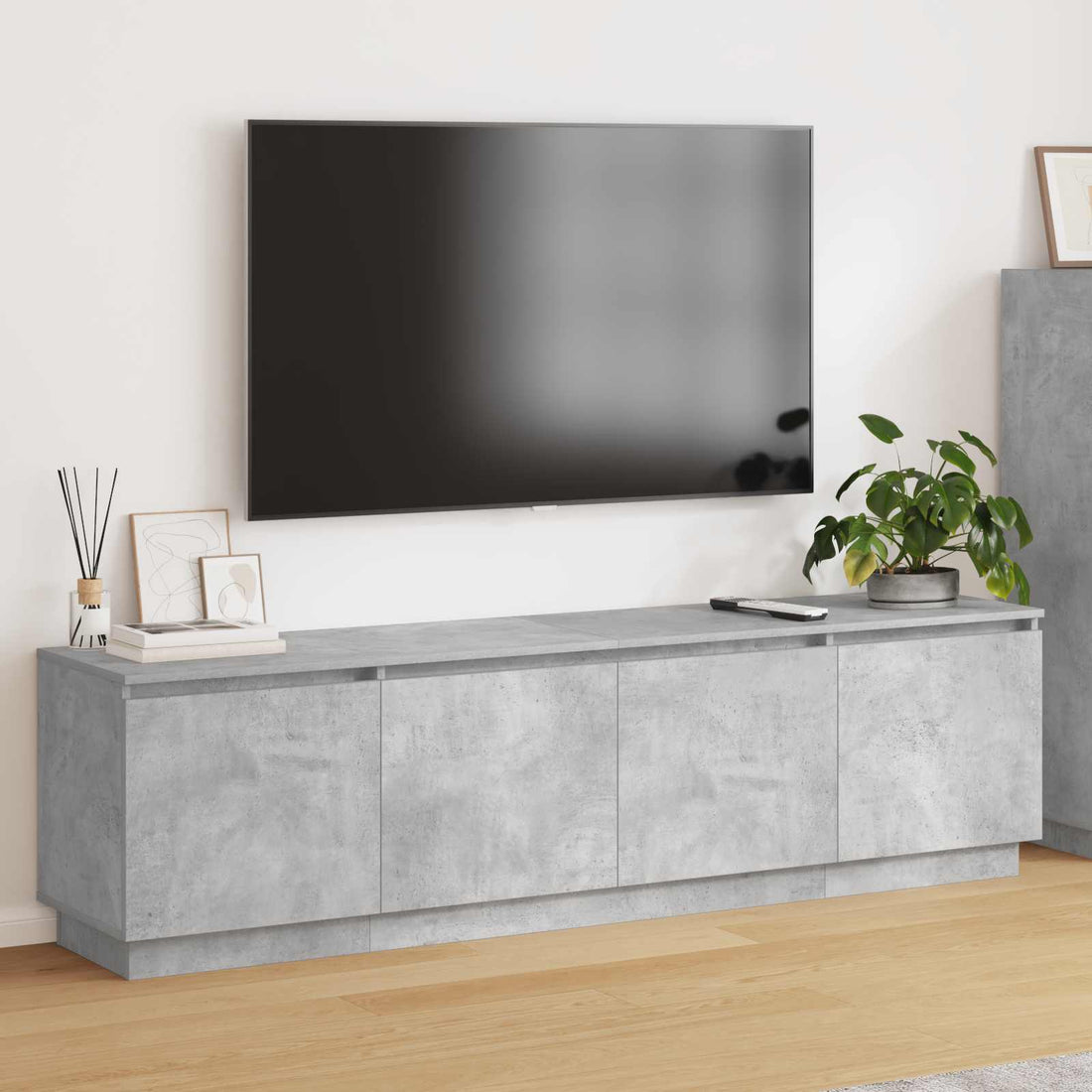 vidaXL Gabinete de TV 180 x 38 x 49 cm Gris Concreto