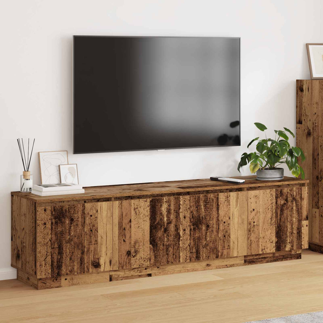 vidaXL Gabinete de TV 180 x 38 x 49 cm Madera Vieja