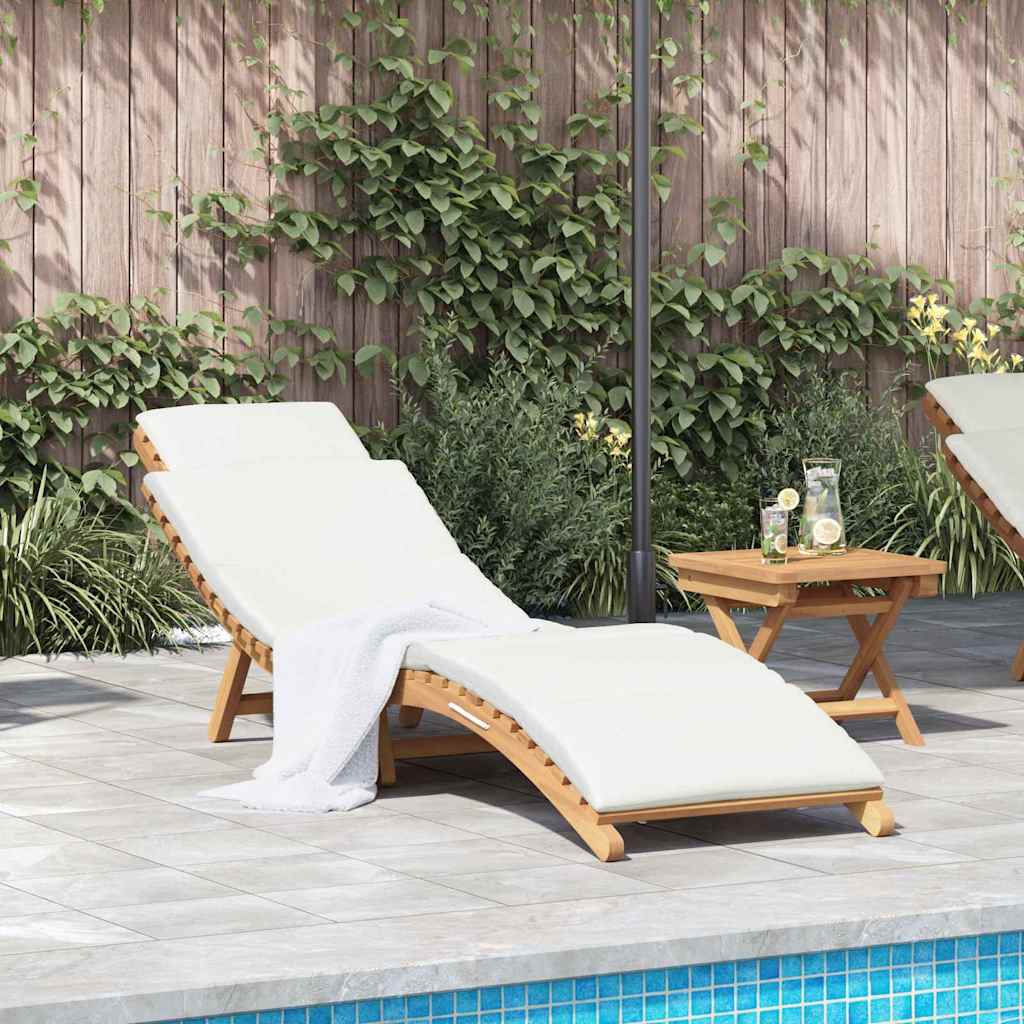 vidaXL Tumbona de Jardín con cojín Marrón 198 x 55 x 58,5 cm