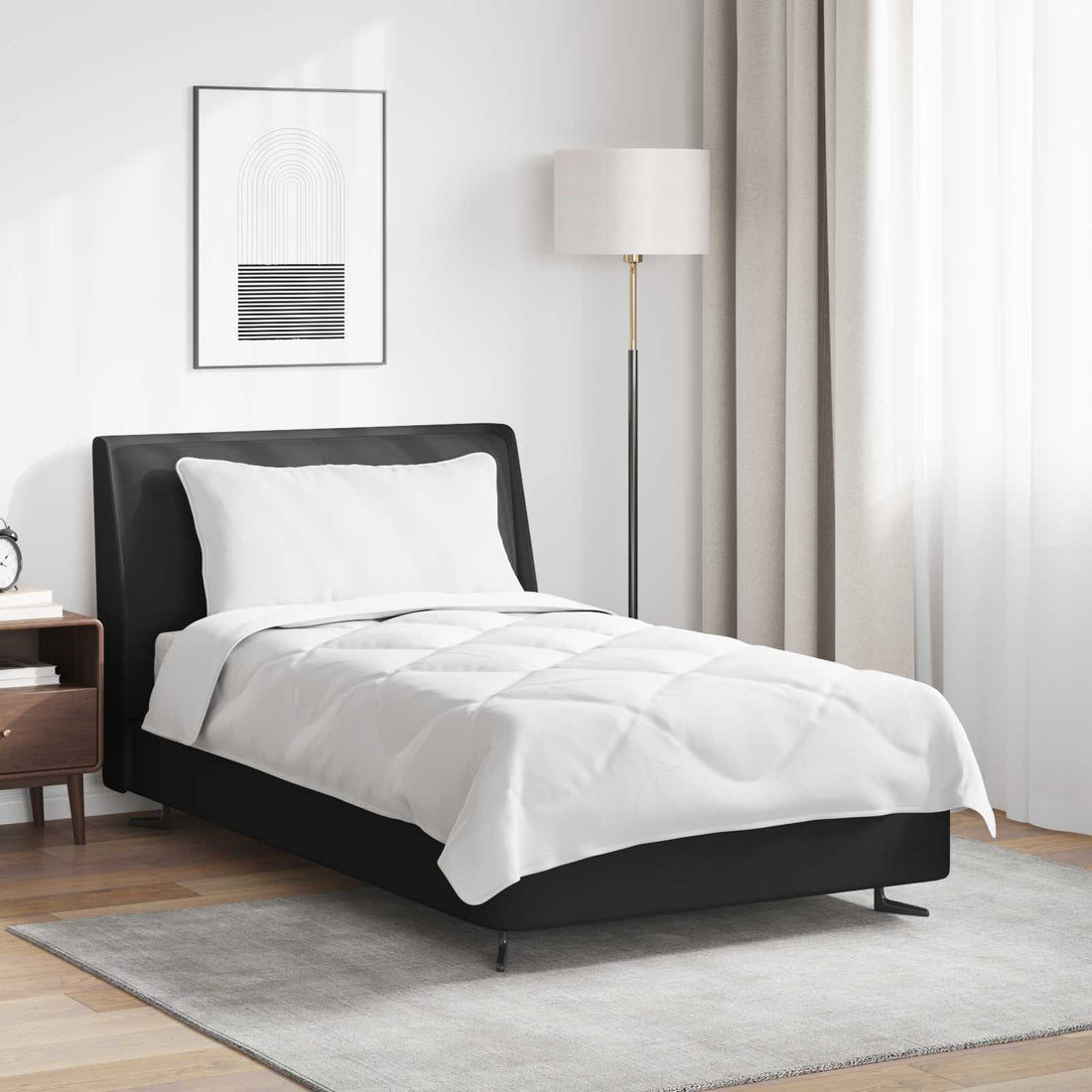 vidaXL Edredón con almohada 2 uds. Blanco Microfibra