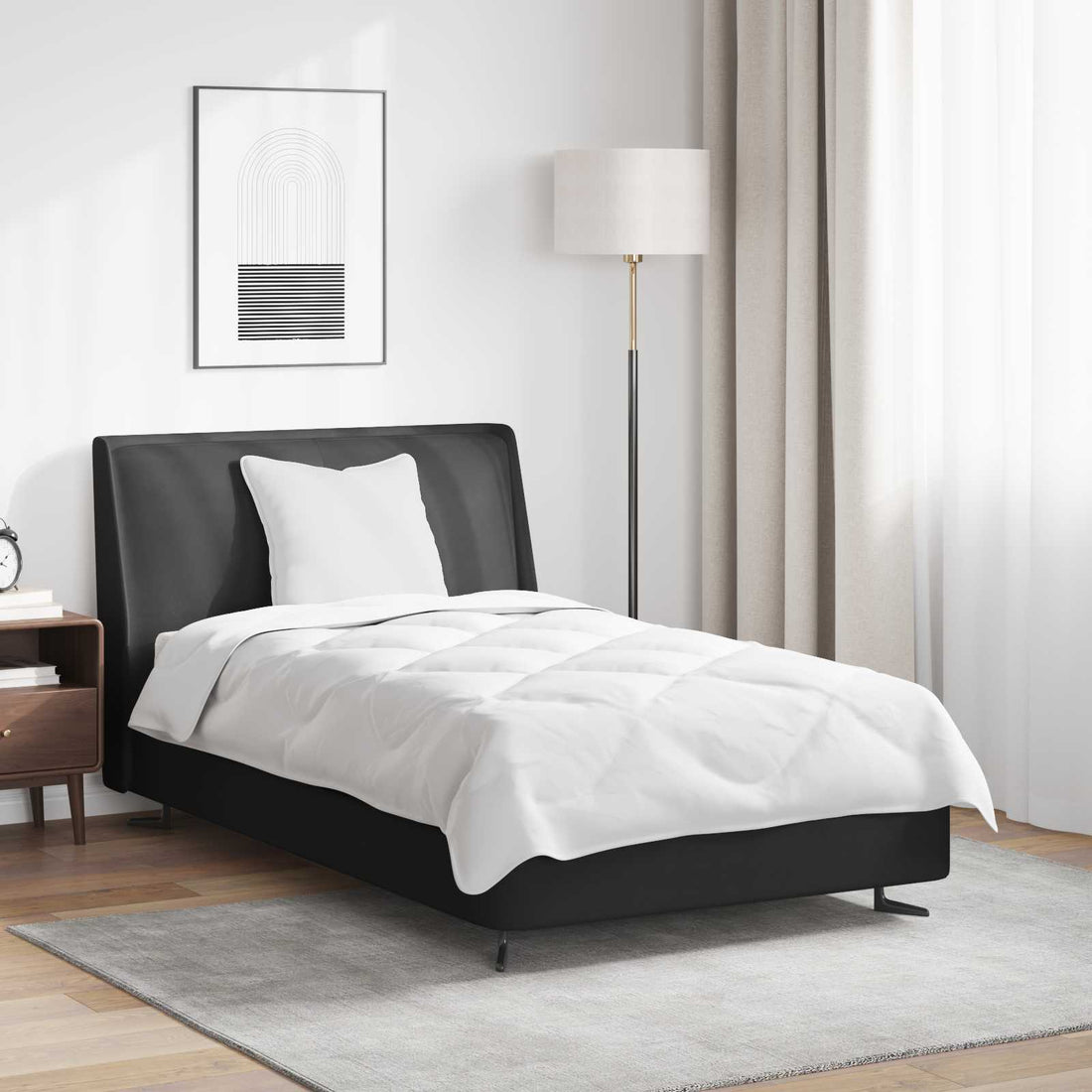 vidaXL Edredón con almohada 2 uds. Blanco Microfibra