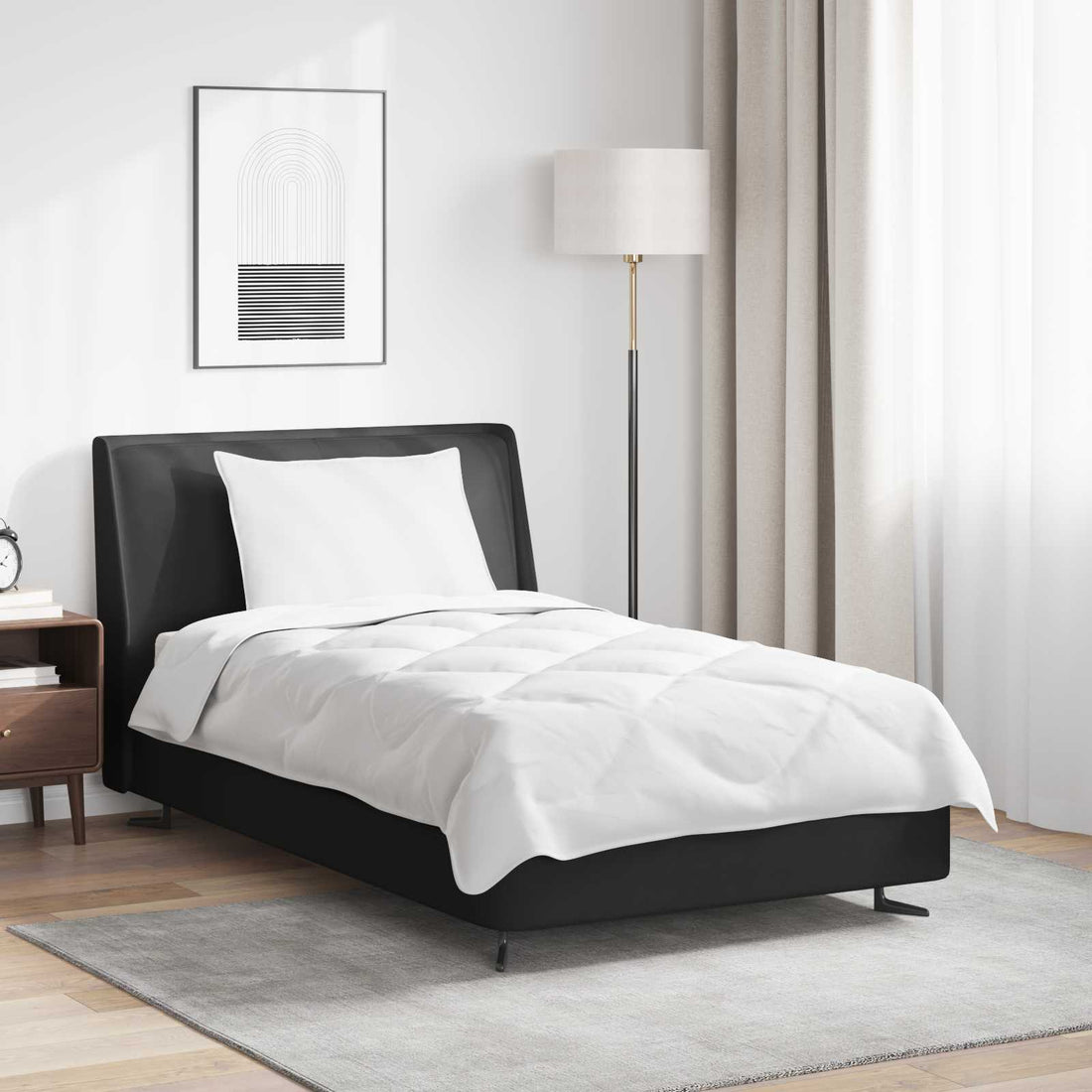 vidaXL Edredón con almohada 2 uds. Blanco Microfibra