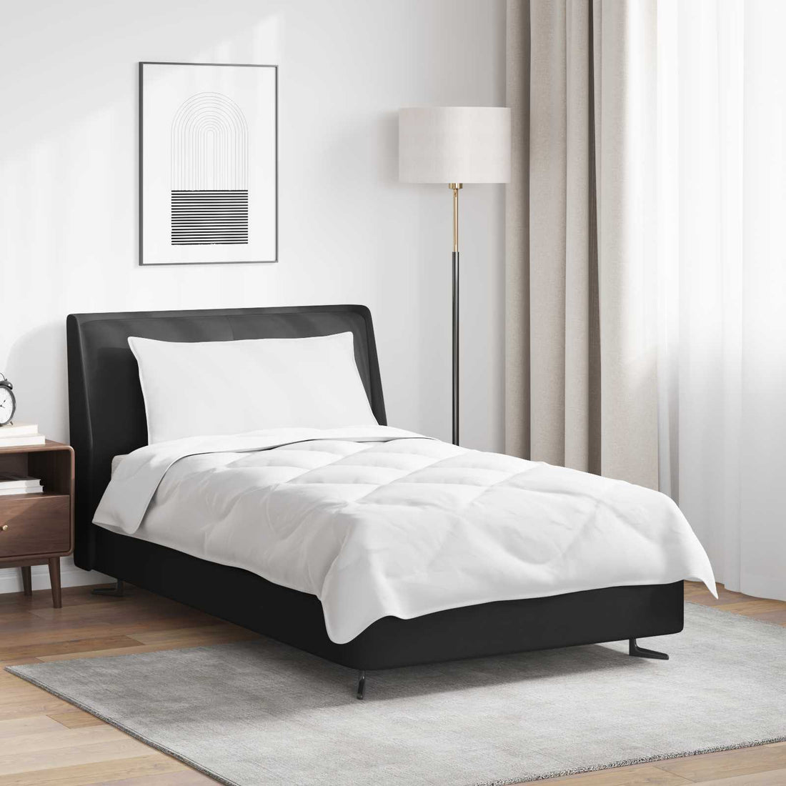 vidaXL Edredón con almohada 2 uds. Blanco Microfibra