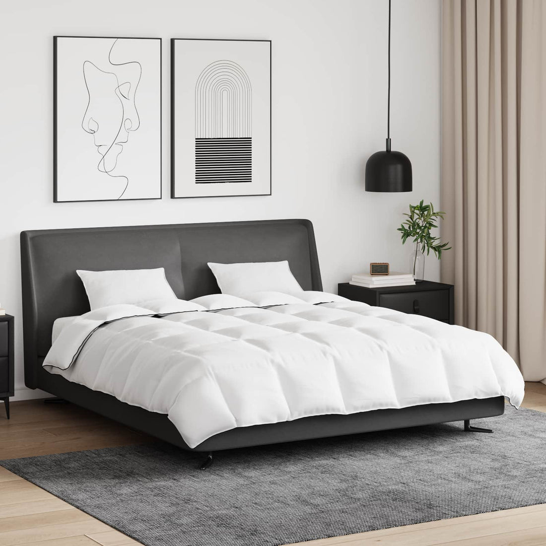 vidaXL Edredón de Invierno con almohada 3 uds. Pluma de pato