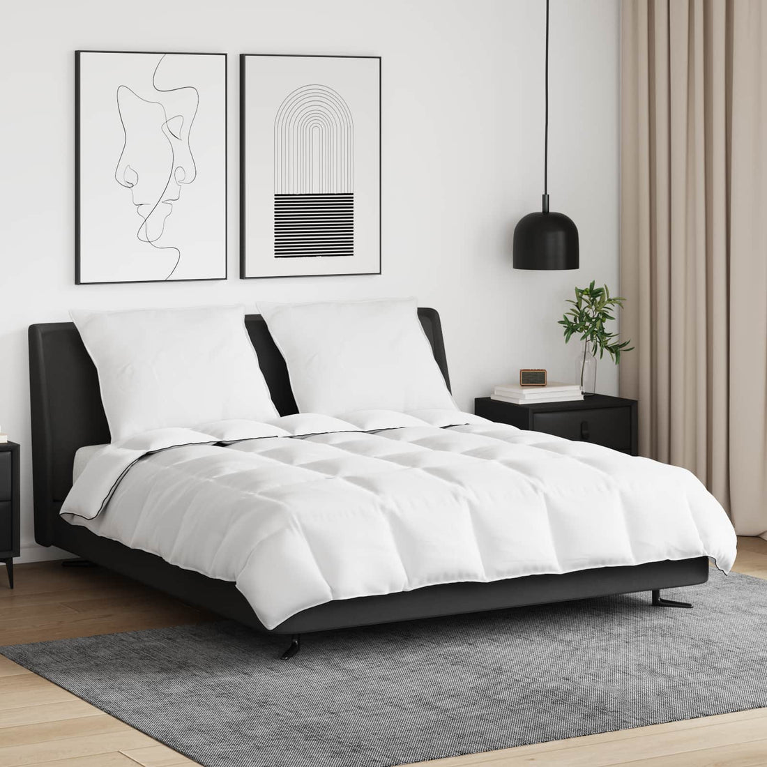 vidaXL Edredón de Invierno con almohada 3 uds. Pluma de pato