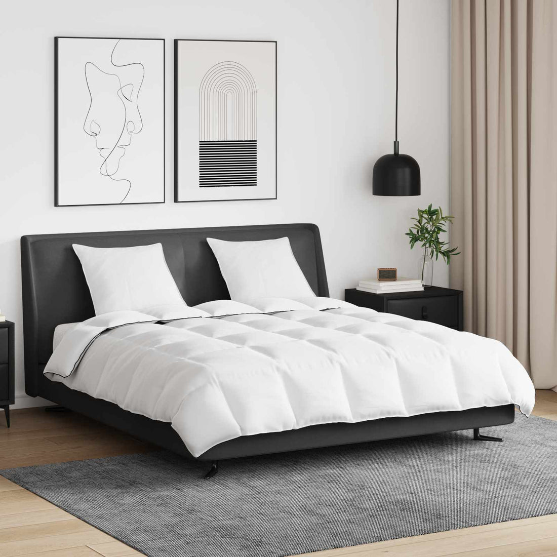 vidaXL Edredón de Invierno con almohada 3 uds. Pluma de pato