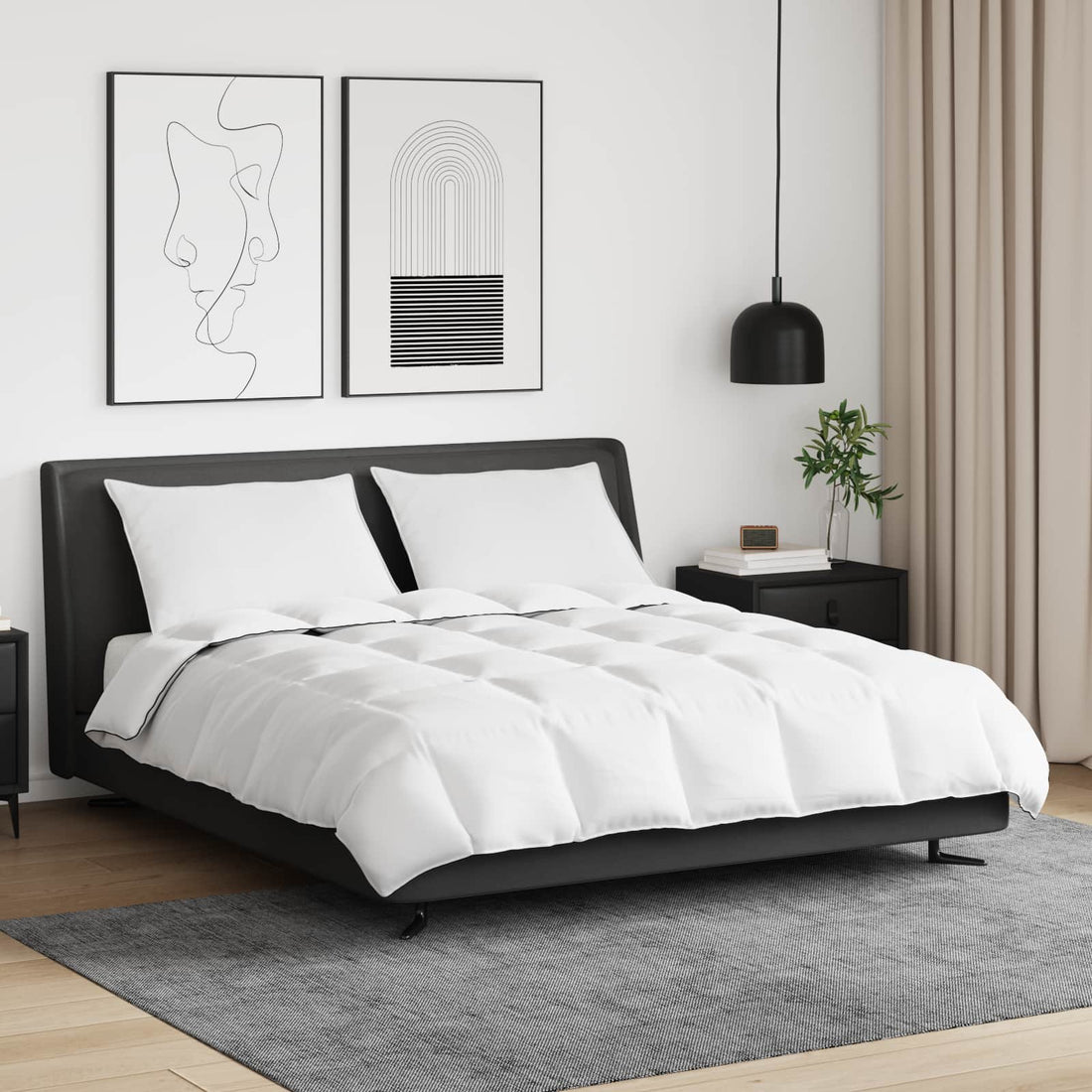 vidaXL Edredón de Invierno con almohada 3 uds. Pluma de pato