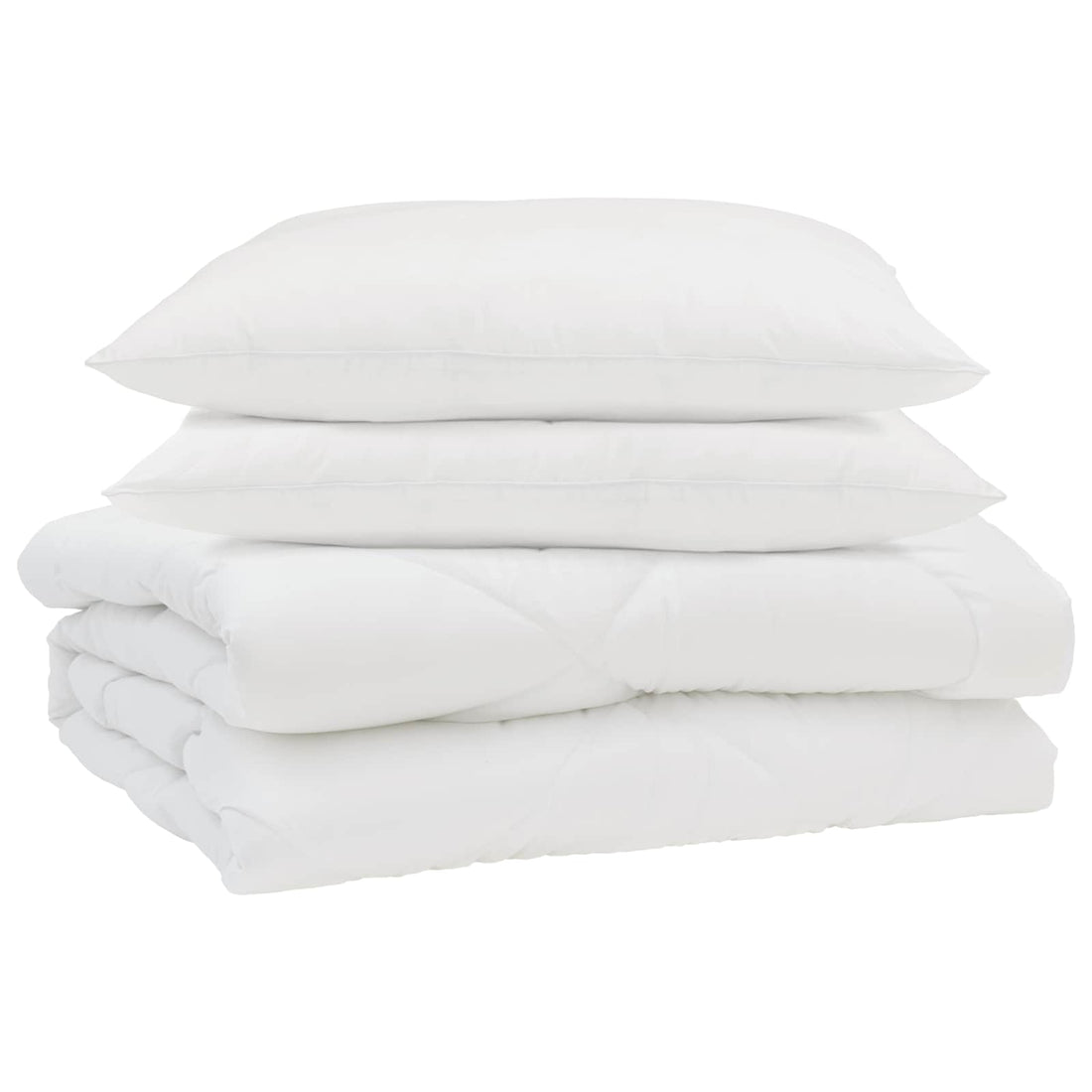 vidaXL Edredón de Verano con almohada 3 uds. Blanco Microfibra