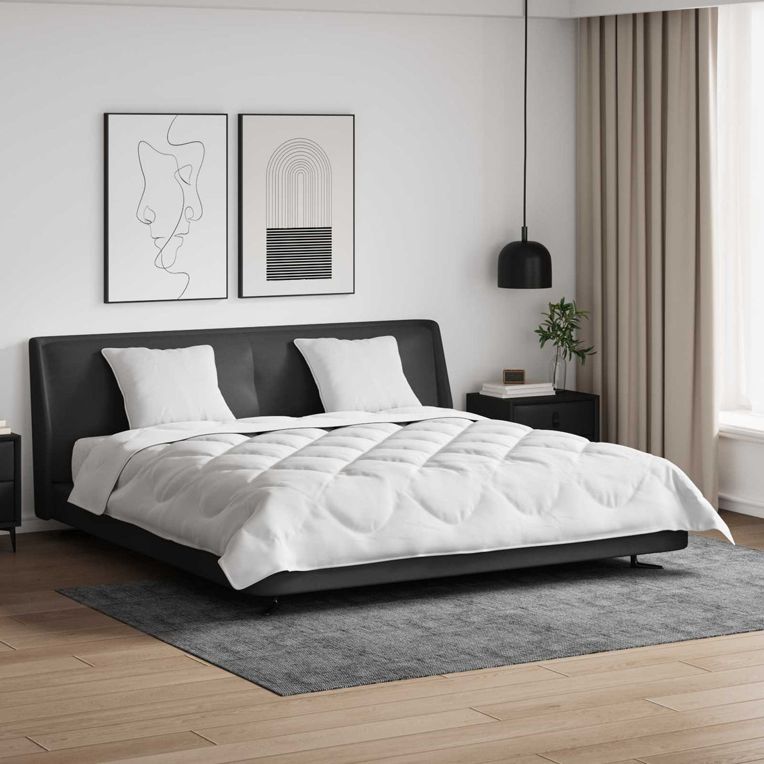 vidaXL Edredón con almohada 3 uds. Microfibra