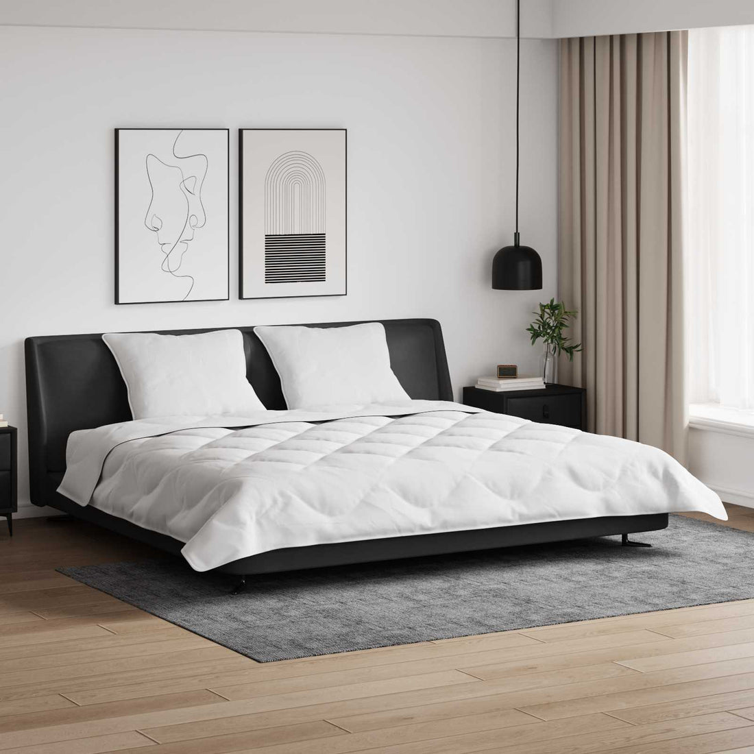 vidaXL Edredón de Invierno con almohada 3 uds. Microfibra