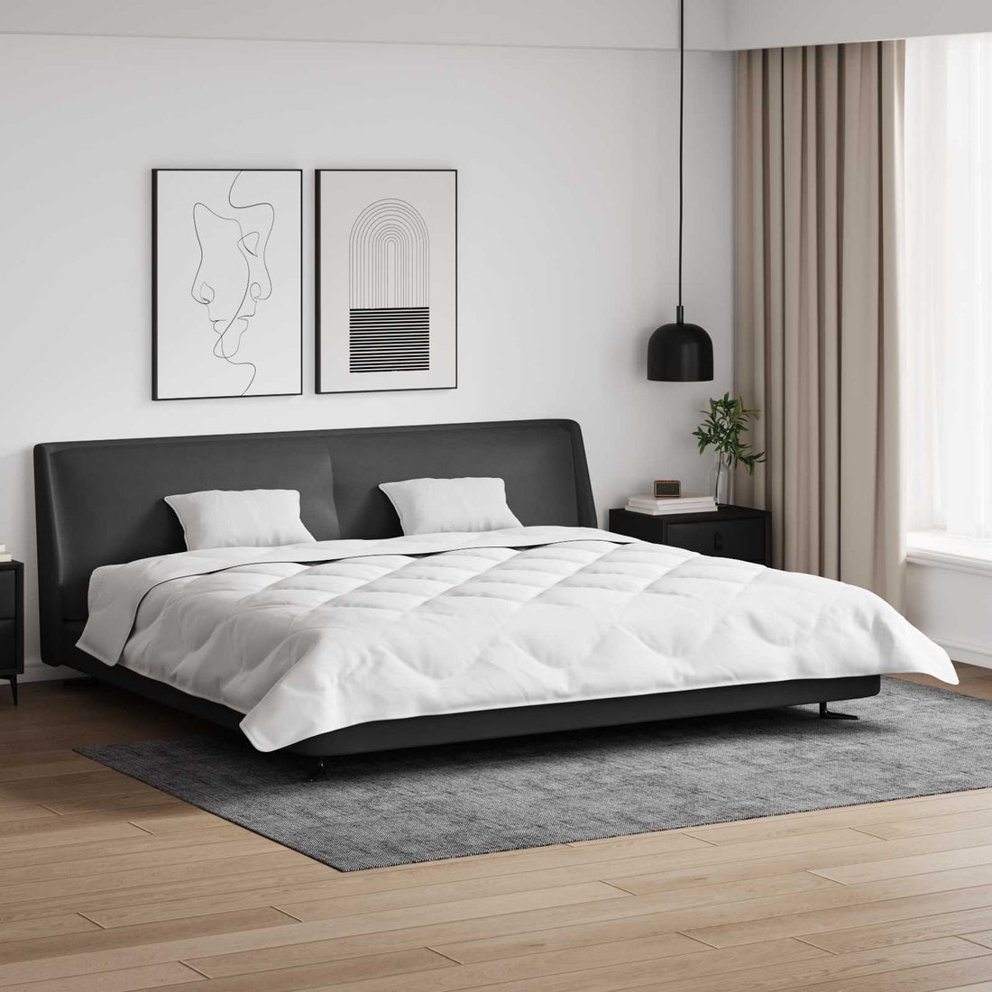 vidaXL Edredón de Invierno con almohada 3 uds. Microfibra
