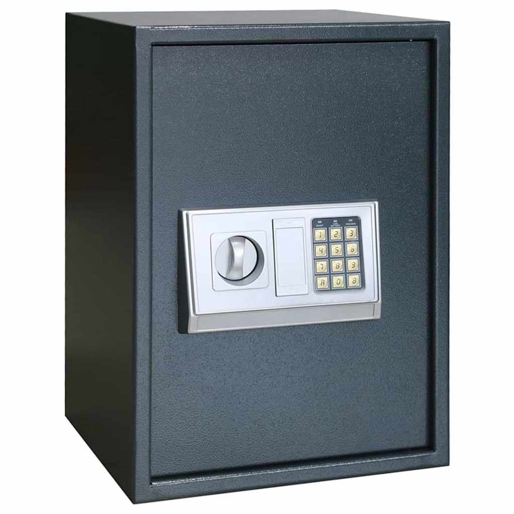 vidaXL Caja fuerte digital Gris oscuro 35 x 31 x 50 cm Acero