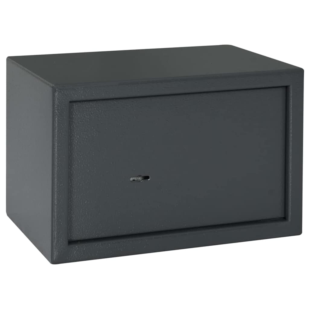 vidaXL Caja Fuerte con cerradura Gris oscuro 31 x 20 x 20 cm Acero