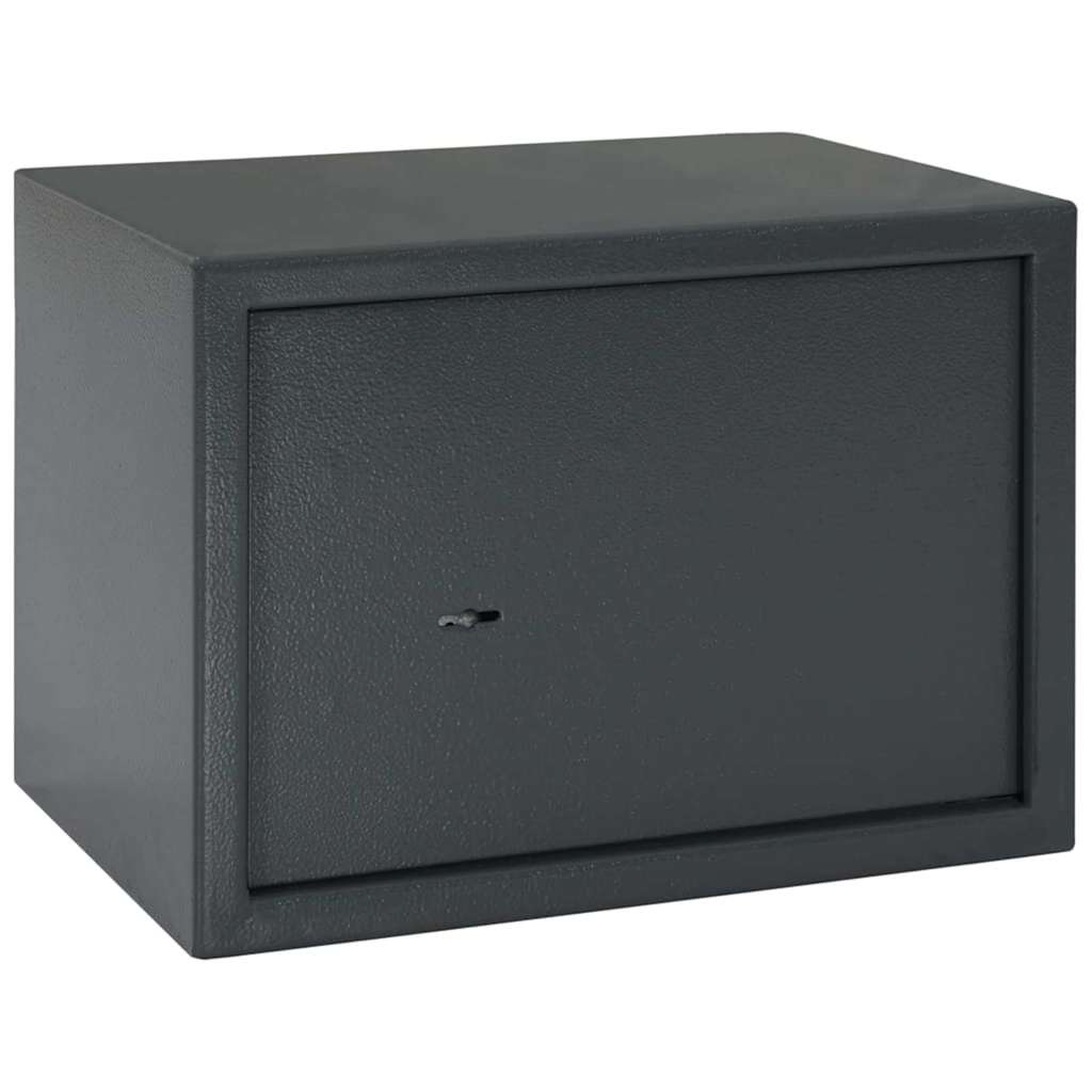 vidaXL Caja Fuerte con cerradura Gris oscuro 35 x 25 x 25 cm Acero